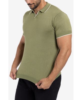 X RAY Men's Collar V-Neck Polo Sweater