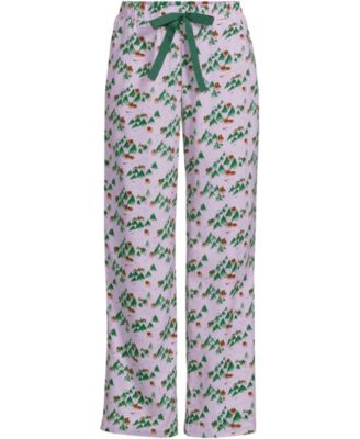 Women's Flannel Wide Leg Sleep Pants