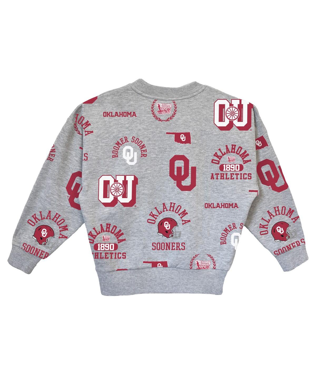 Gameday Couture Big Girls Gray Oklahoma Sooners Always On Repeat Pullover Sweatshirt In Gray