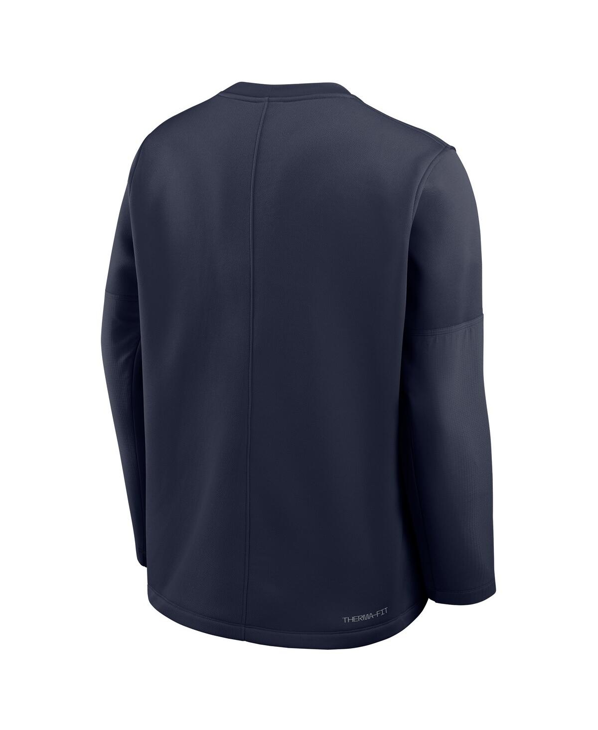 Nike Men's Navy Coaches Therma-fit Long Sleeve Hoodie In Blue