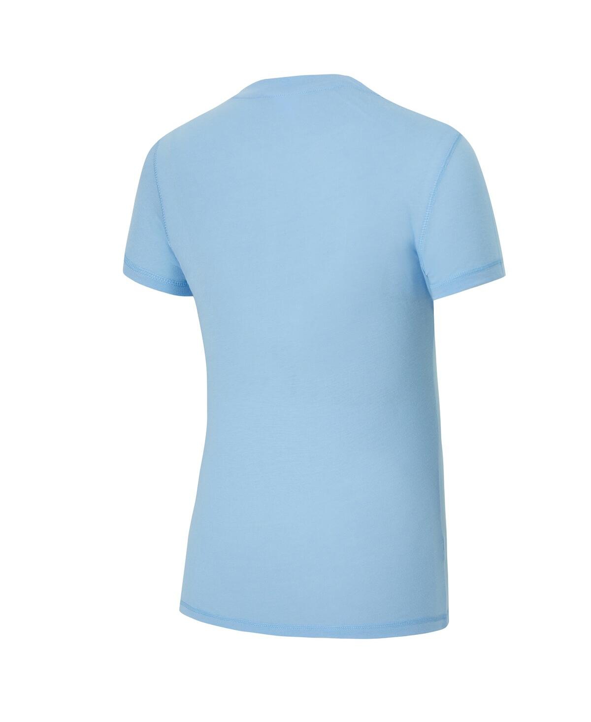 Concepts Sport Women's 2-pieceâ Powder Blue/navy Los Angeles Chargers Avondale T-shirt And Pants Flannel Pj Set In Blue