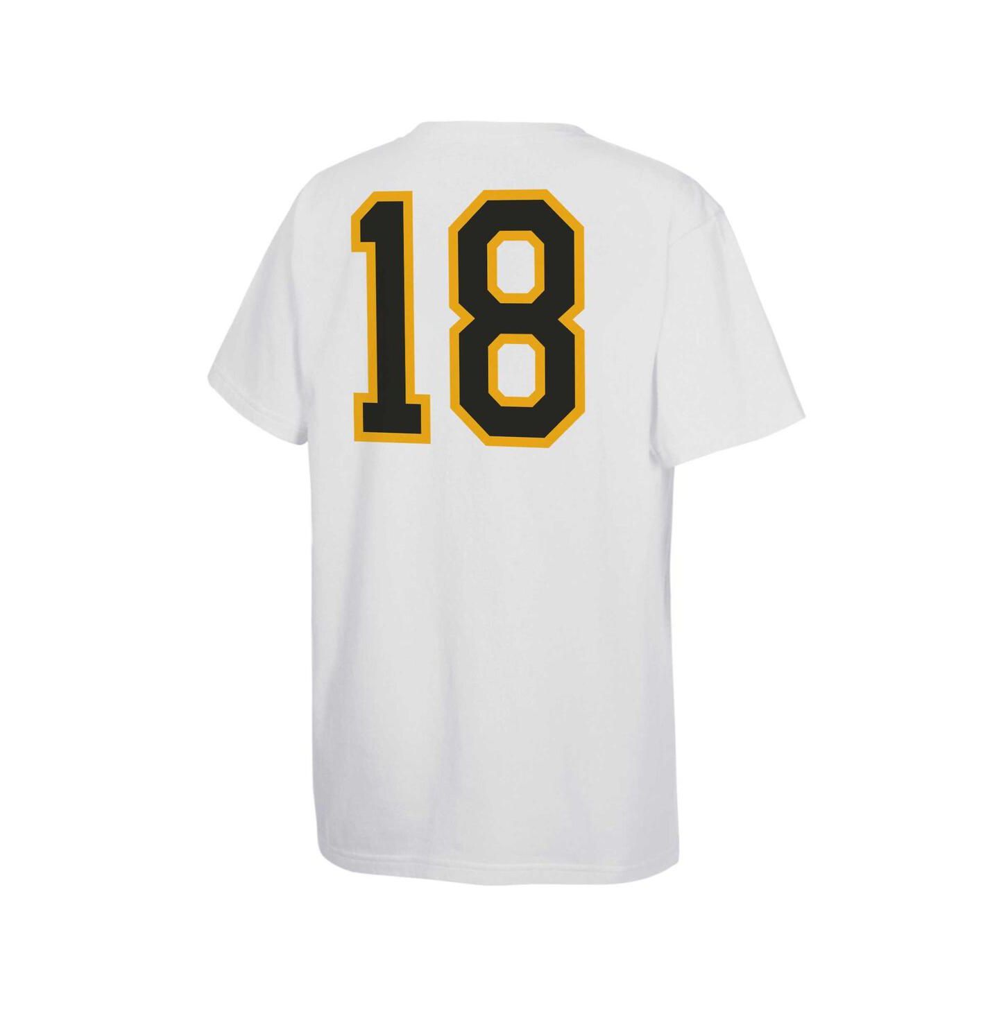 Детская футболка Mitchell & Ness Willie O'Ree White Boston Bruins Name & Number — фото 3