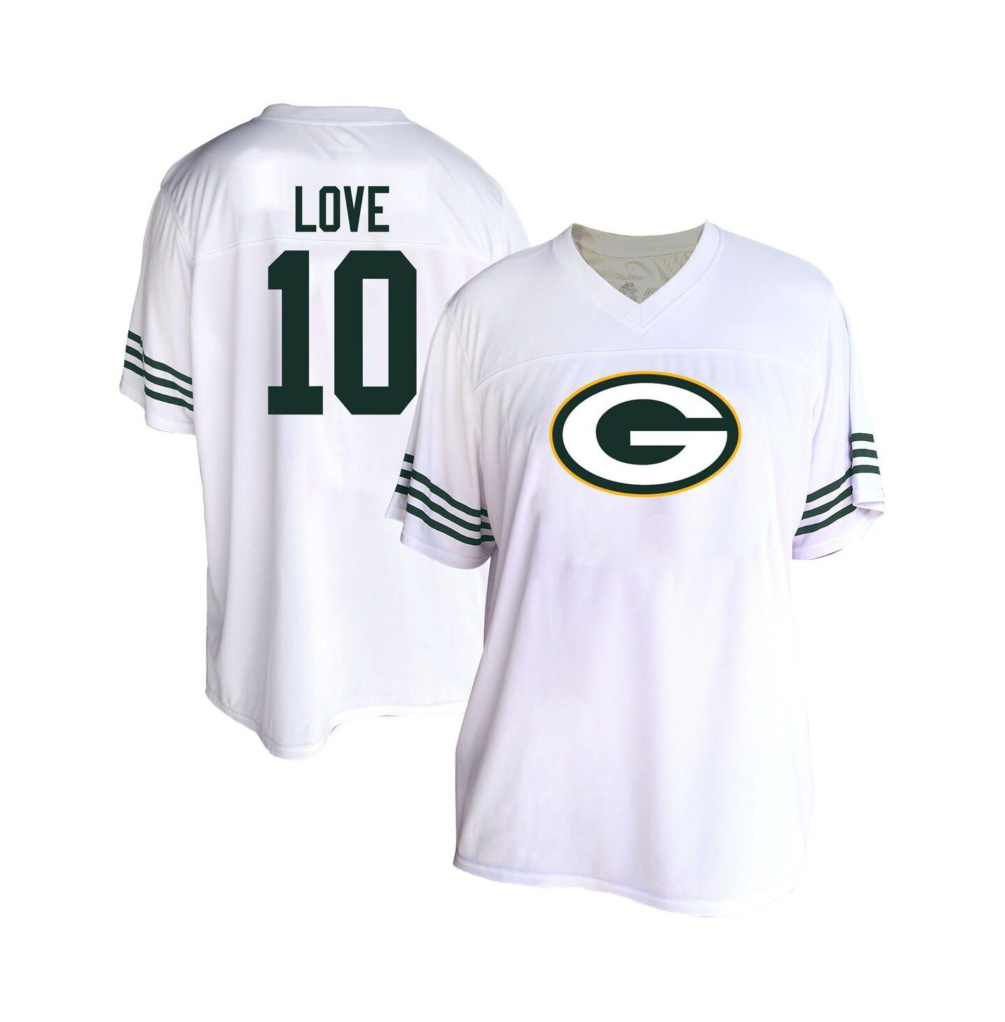Женское джерси Fanatics Women's Love White Green Bay Packers Plus Size Fashion Jersey — фото 1