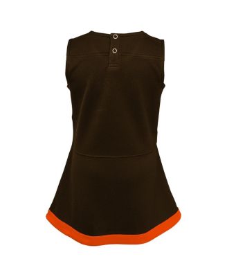 Baby Girls Brown Cleveland Browns Cheer Captain Jumper Dress