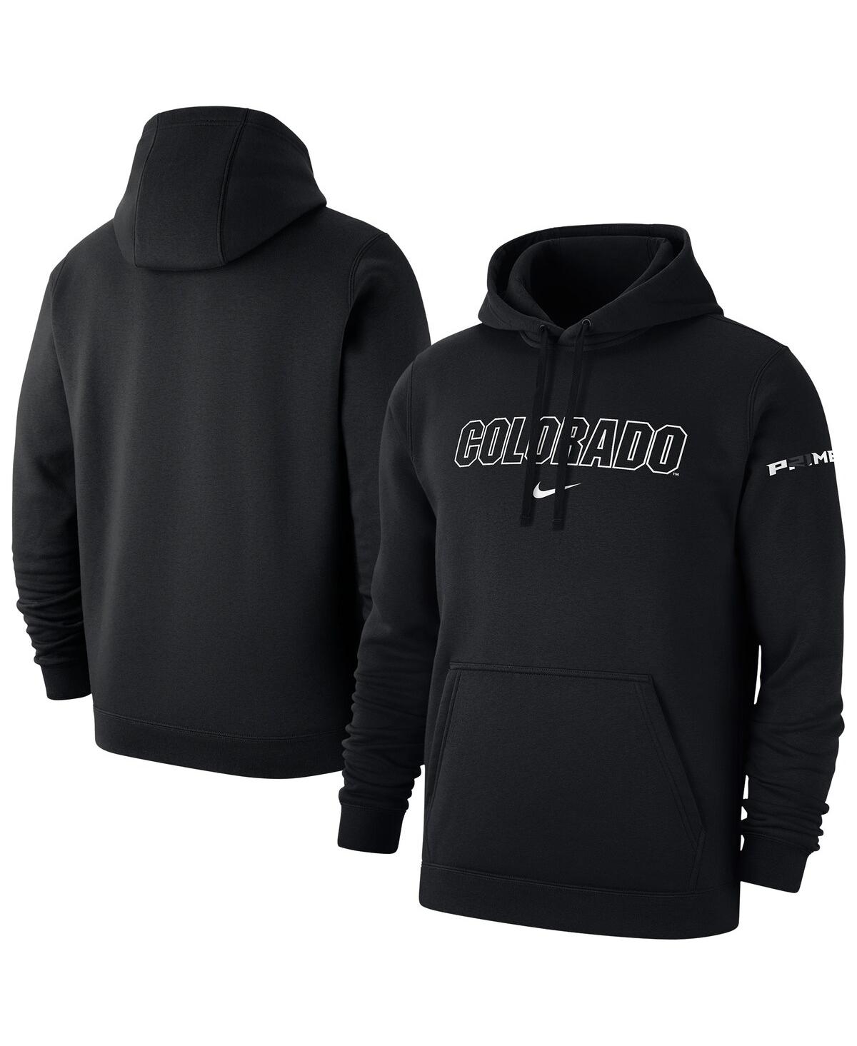 Nike Men's Black Colorado Buffaloes Coach Prime Club Fleece Hoodie In Black