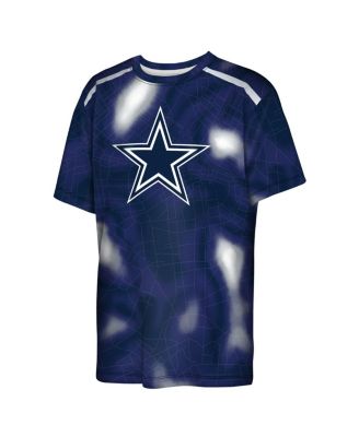 Big Boys and Girls Navy Dallas Cowboys End Zone Dri-Tek T-Shirt