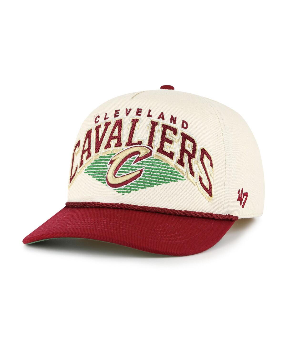 '47 Brand Men's Cream/Wine Cleveland Cavaliers Pomona Two-Tone Rope Hitch Adjustable Hat