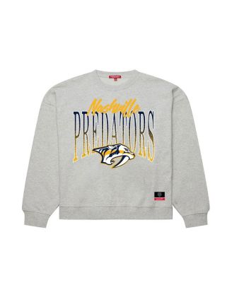 Women's Heather Gray Nashville Predators Hockey Night Sweatshirt