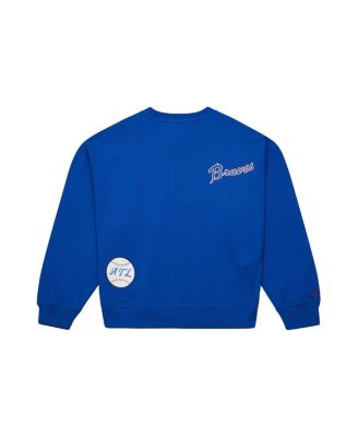 Women's Royal Atlanta Braves Cooperstown Collection Crewneck Sweatshirt
