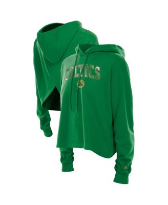 New Era - Women's Kelly Green Boston Celtics Glam Game Open Back Hoodie