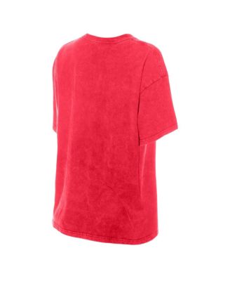 Women's Red Philadelphia Phillies Mineral Wash Oversized T-Shirt