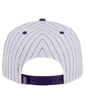 Men's White Phoenix Suns Deceptor Pinstripe 9FIFTY Snapback Hat