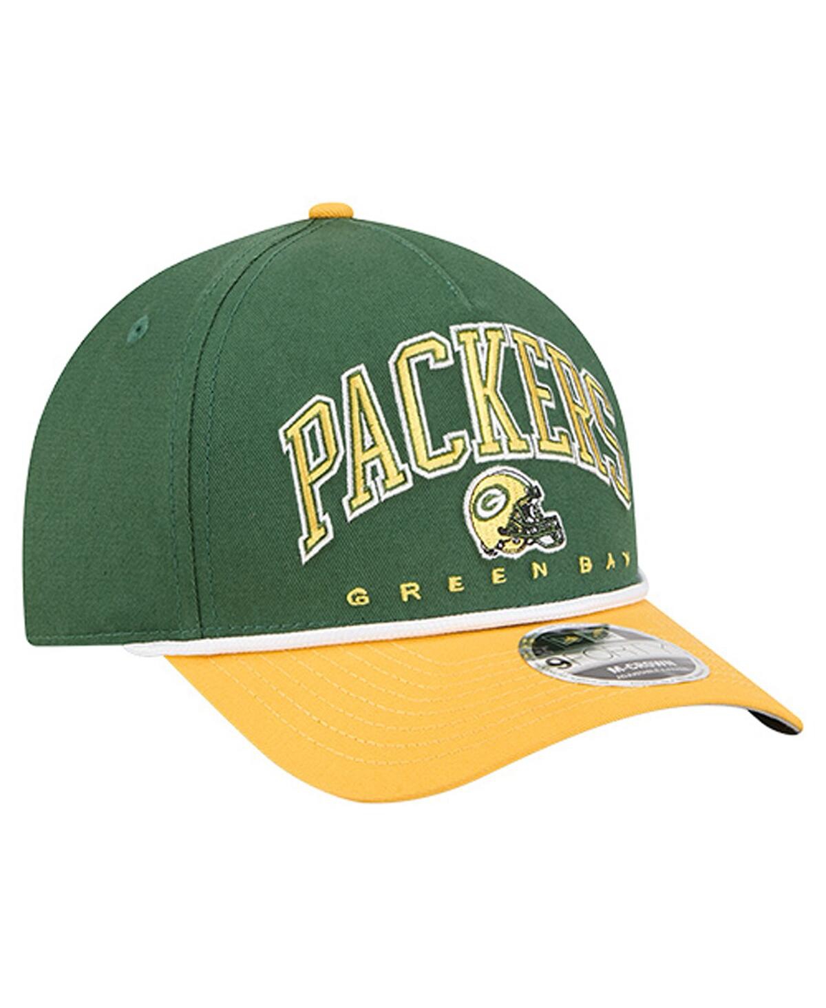 New Era Men's Green Green Bay Packers Arch Coolera 9forty A-frame Adjustable Hat In Multi