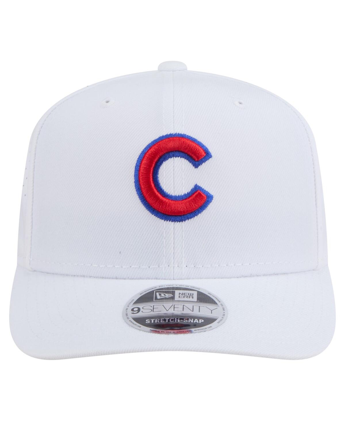 New Era Men's White Chicago Cubs Coolera 9seventy Adjustable Hat In White