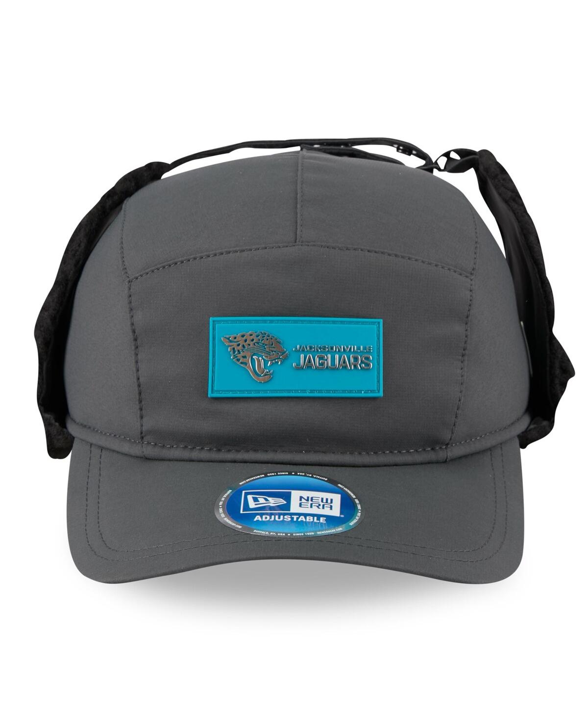 New Era Men's Charcoal Jacksonville Jaguars 2025 Sideline Cold Weather Runner Dog Ear Adjustable Hat