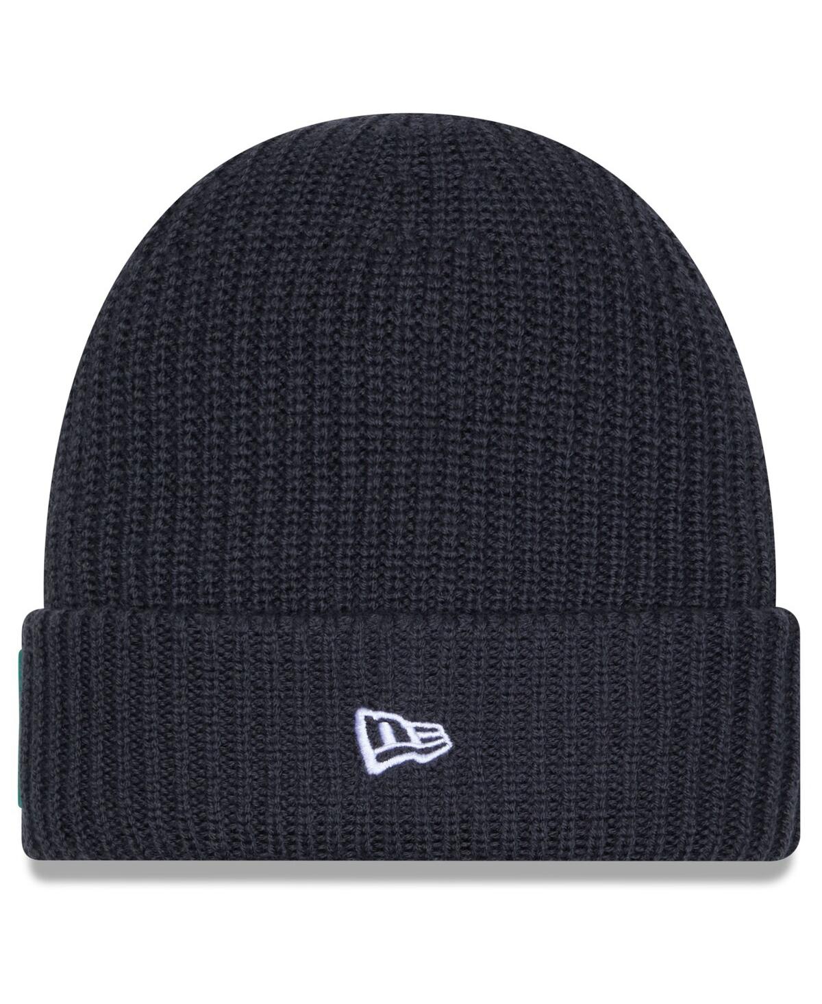 New Era Men's Charcoal Philadelphia Eagles 2025 Sideline Cold Weather Throwback Cuffed Knit Hat