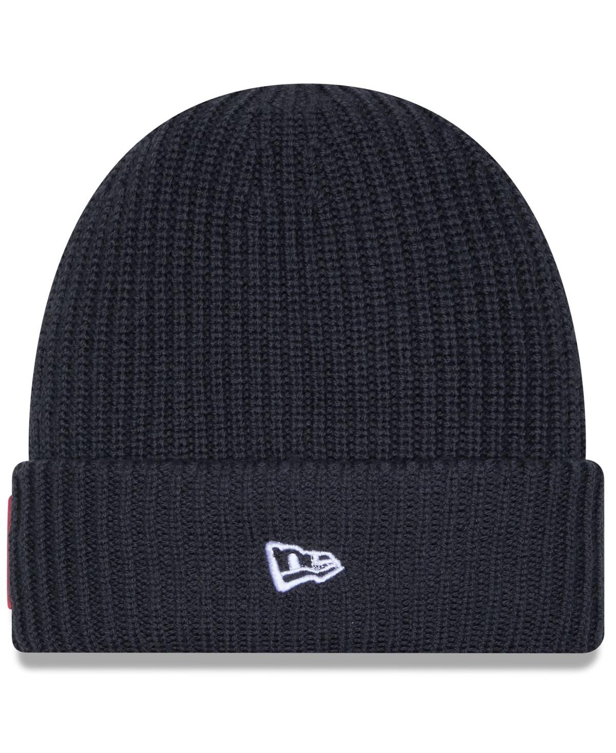 New Era Men's Charcoal Kansas City Chiefs 2025 Sideline Cold Weather Cuffed Knit Hat In Black