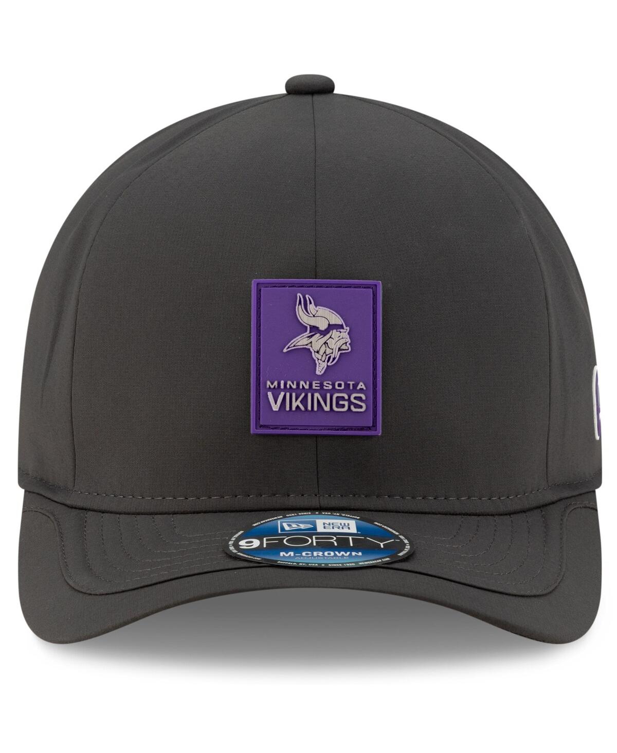 New Era Men's Charcoal Minnesota Vikings 2025 Sideline Cold Weather 9FORTY M-Crown Adjustable Hat