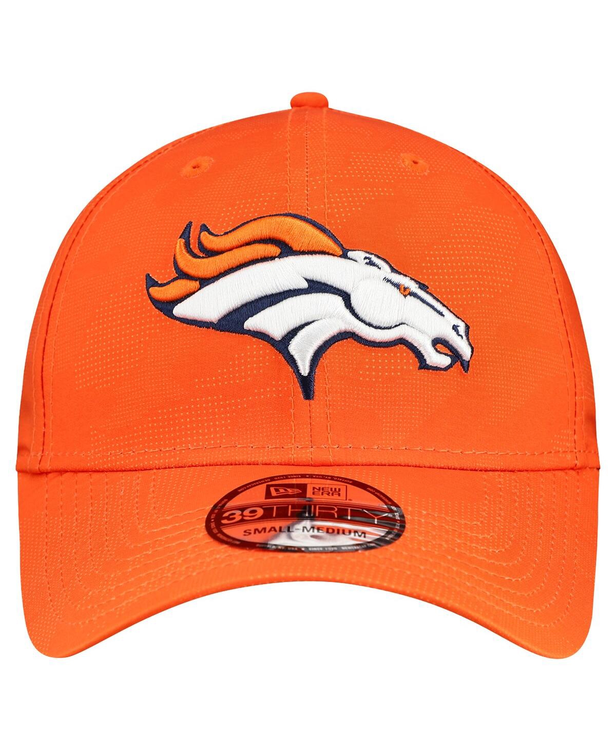 New Era Men's Orange Denver Broncos Tonal Camo 39THIRTY Stretch Fit Hat
