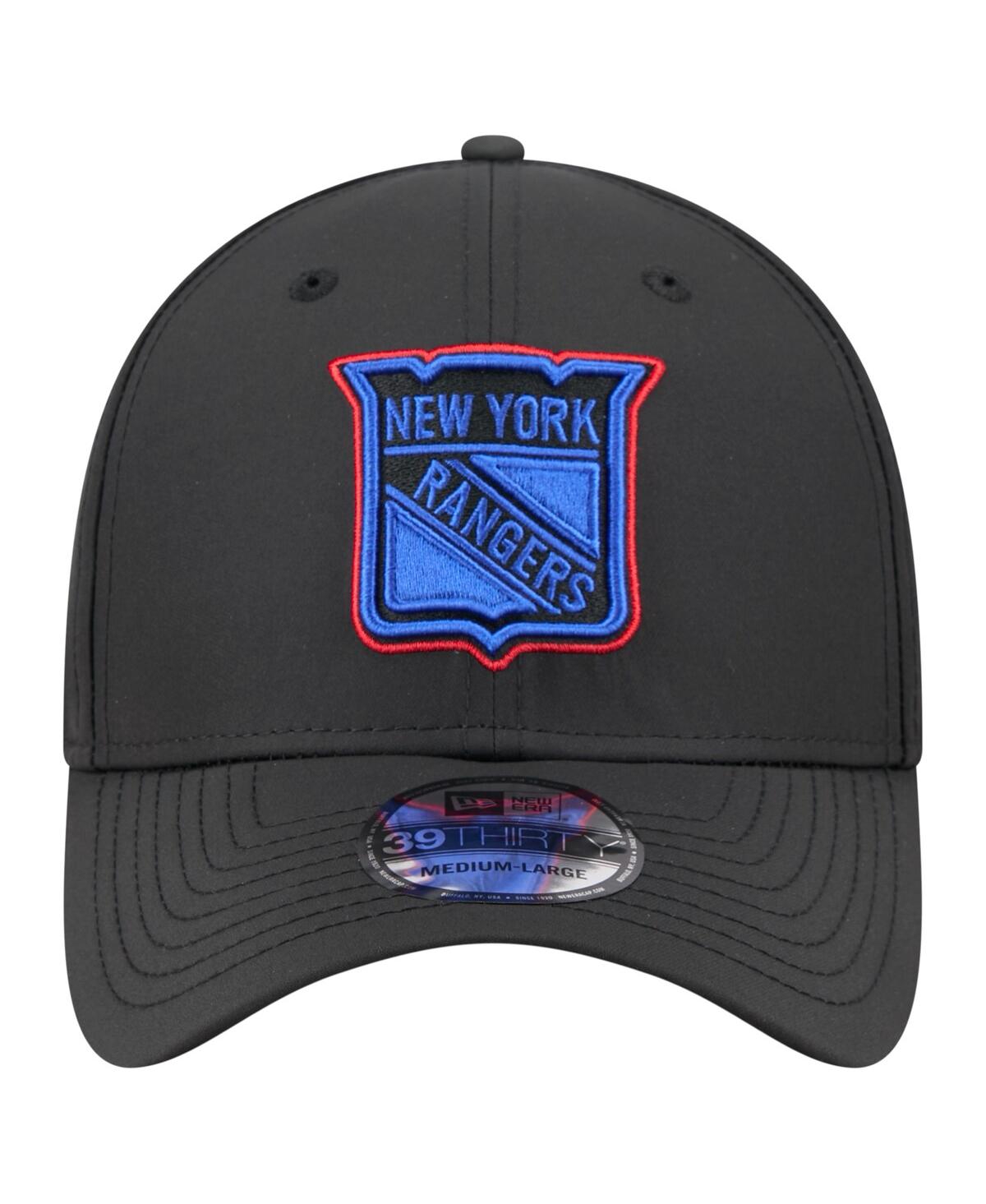 New Era Men's Black York Rangers Night 39THIRTY Flex Hat