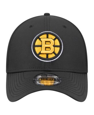 Men's Black Boston Bruins Night 39THIRTY Flex Hat