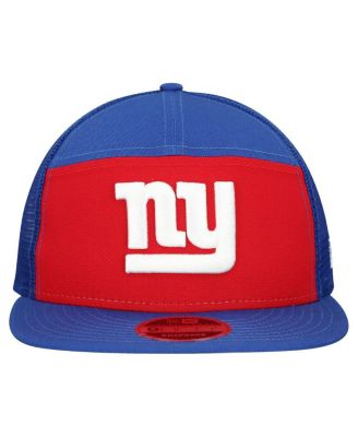 Men's Red/Royal New York Giants Outdoor Split Panel 9FIFTY Snapback Hat