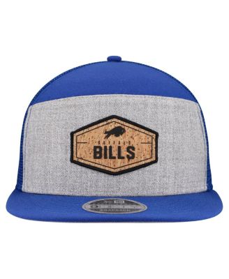 Men's Gray/Royal Buffalo Bills Cork Split Panel 9FIFTY Trucker Snapback Hat
