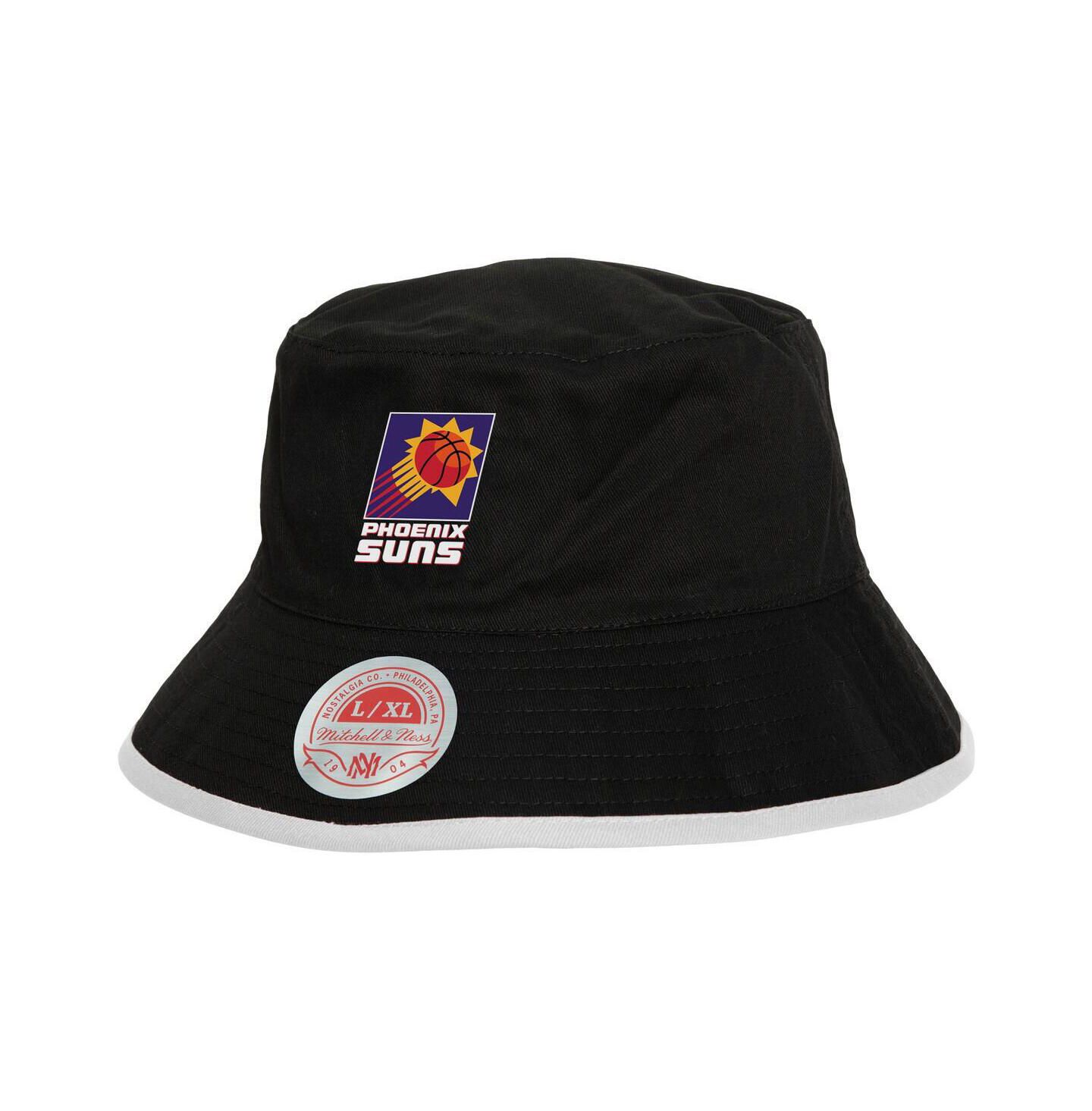 Мужская панама Mitchell & Ness Black/Purple Phoenix Suns Flip It Reversible Bucket Hat — фото 1