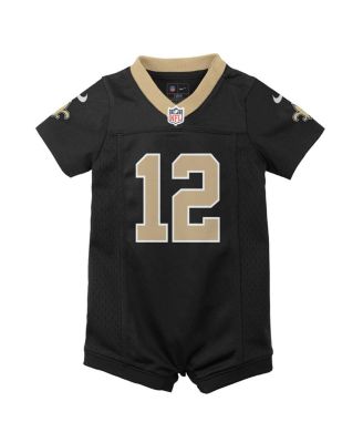 Baby Boys and Girls Chris Olave Black New Orleans Saints Game Romper Jersey