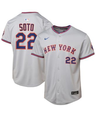 Nike - Big Boys and Girls Juan Soto Gray New York Mets Limited Player Jersey