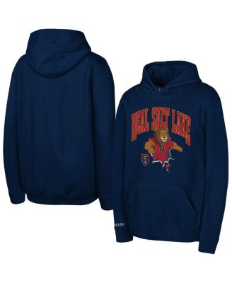 Mitchell & Ness - Big Boys and Girls Navy Real Salt Lake Mascot Break Out Pullover Hoodie