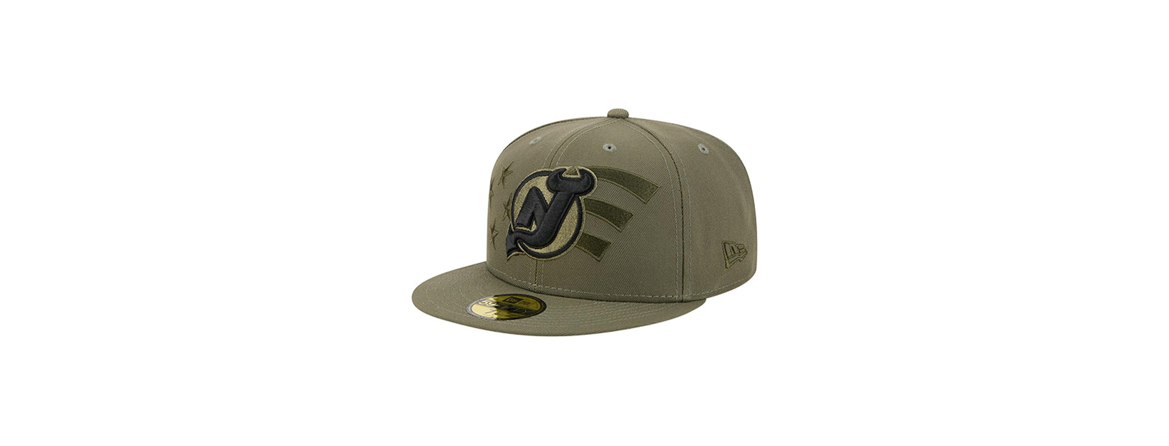 New Era Men's Olive New Jersey Devils Military Appreciation Flag 59FIFTY Fitted Hat