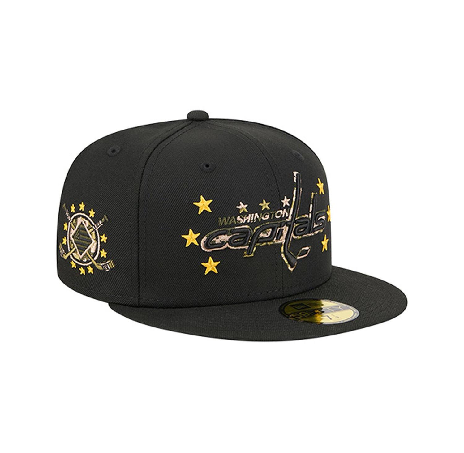 Men's Black Washington Capitals Military Appreciation Digital Camo Stars 59FIFTY Fitted Hat