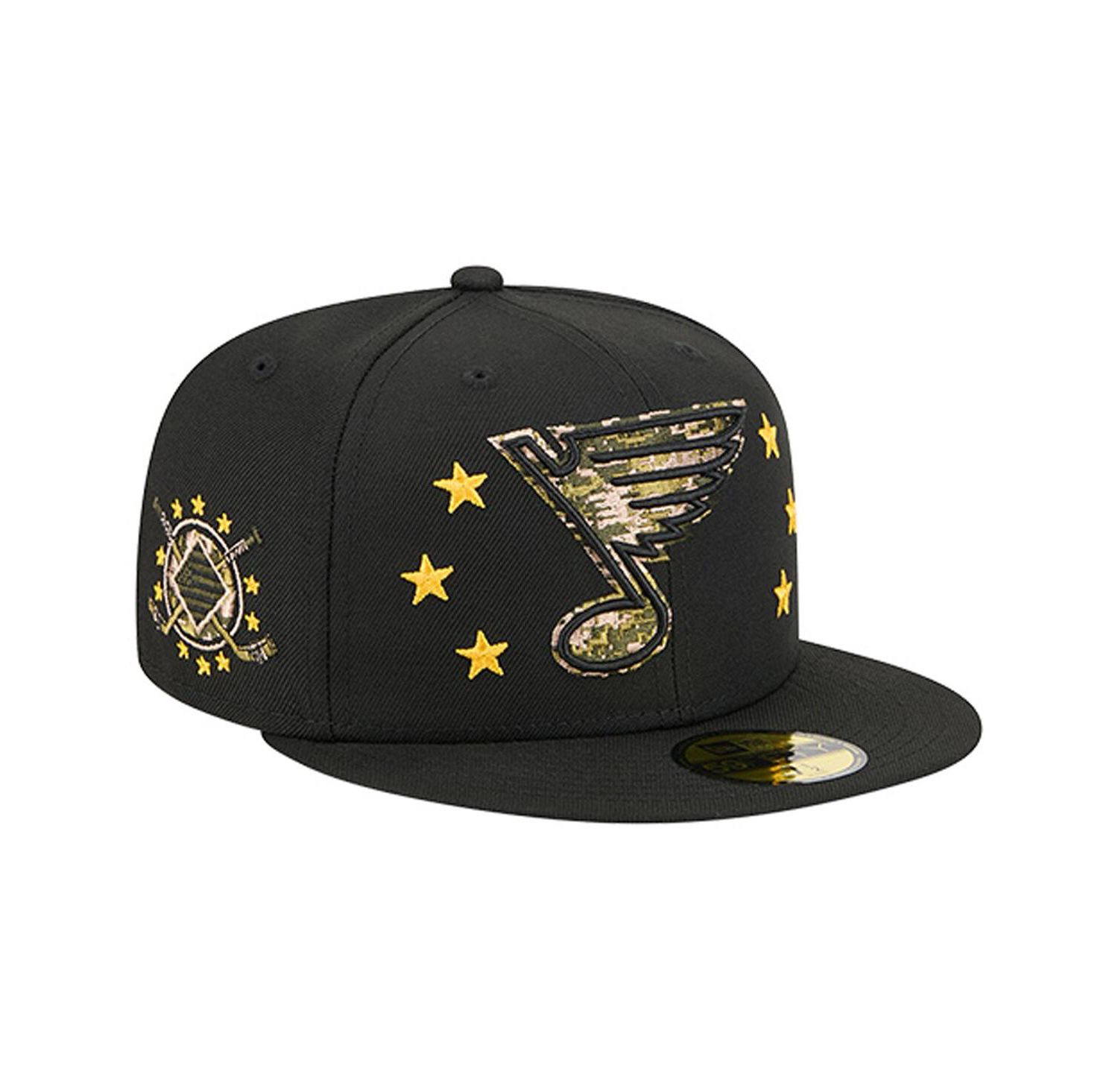 Men's Black St. Louis Blues Military Appreciation Digital Camo Stars 59FIFTY Fitted Hat