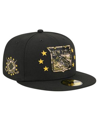 New Era - Men's Black New York Rangers Military Appreciation Digital Camo Stars 59FIFTY Fitted Hat