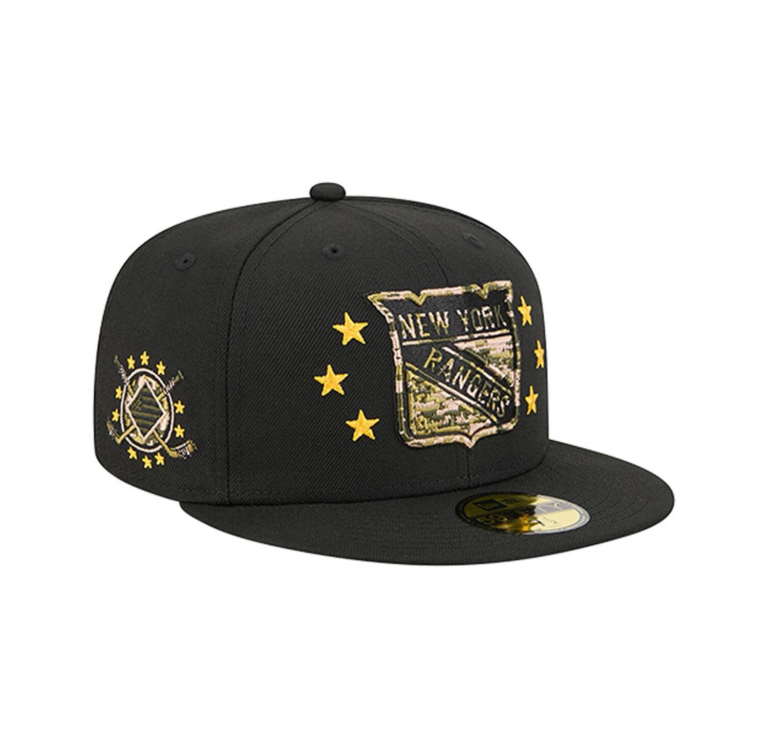 Men's Black New York Rangers Military Appreciation Digital Camo Stars 59FIFTY Fitted Hat