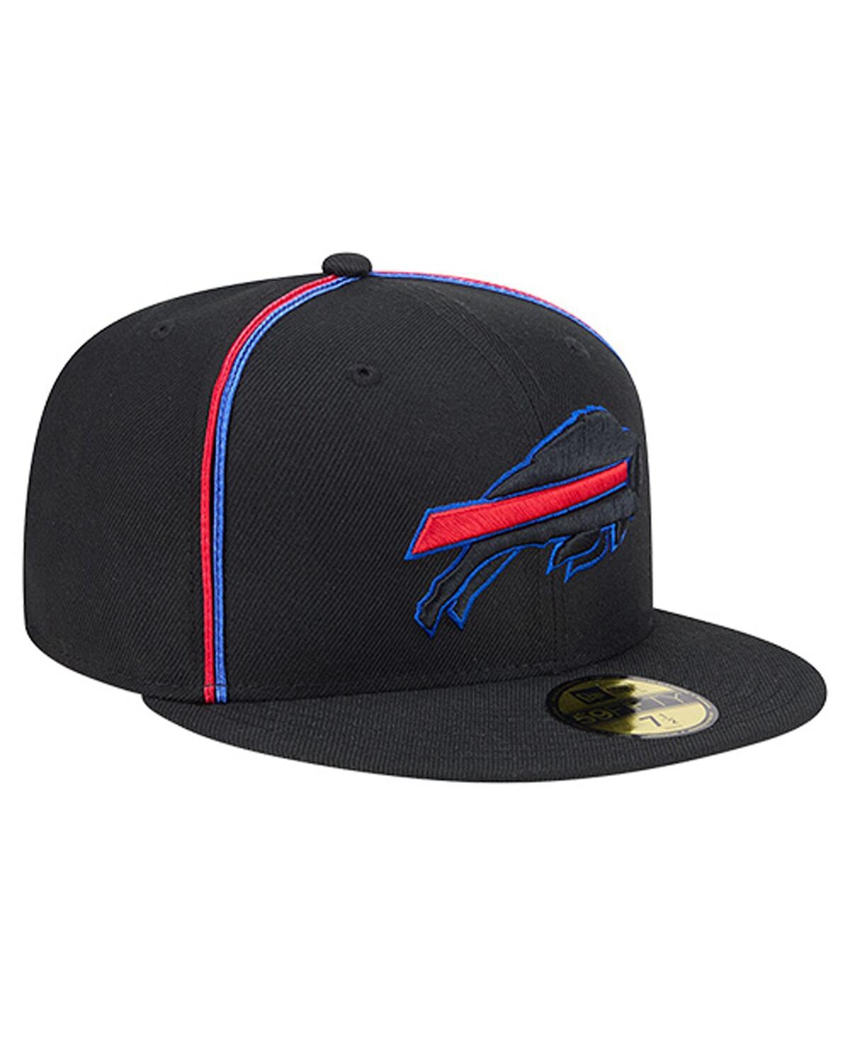 New Era Men's Black Buffalo Bills Soutache 59FIFTY Fitted Hat