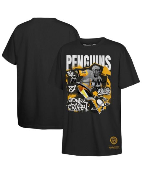Детская футболка Mitchell & Ness Sidney Crosby Black Pittsburgh Penguins Photo Reel Graphic