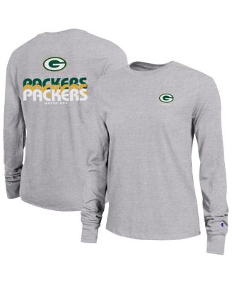 Champion - Women's Gray Green Bay Packers Core Long-Sleeve T-Shirt
