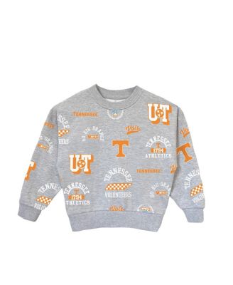 Big Girls Gray Tennessee Volunteers Always on Repeat Pullover Sweatshirt