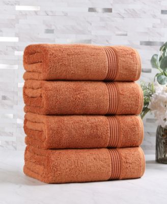 Solid Quick Drying 100% Egyptian Cotton 4-Pc Bath Towel Set