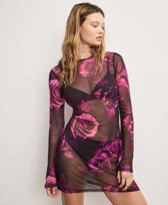 Good American - Women's Crewneck Slim Fit Mini Dress, Regular and Plus