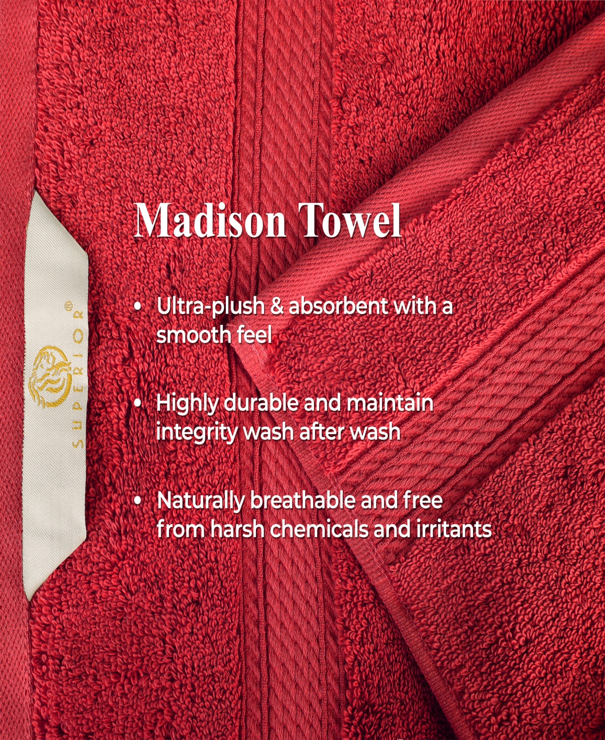 Superior 100% Egyptian Cotton 2-pc Bath Sheet Set In Red