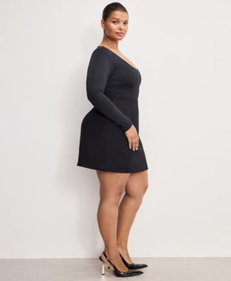 Women's Back Zipper Mini Skirt, Regular and Plus