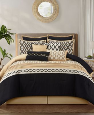 Caval Geometric 10-Pc. Comforter Set, King