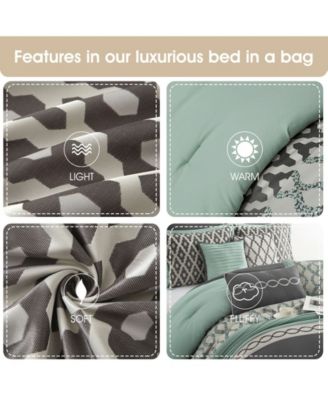 Caval Geometric 10-Pc. Comforter Set, Queen