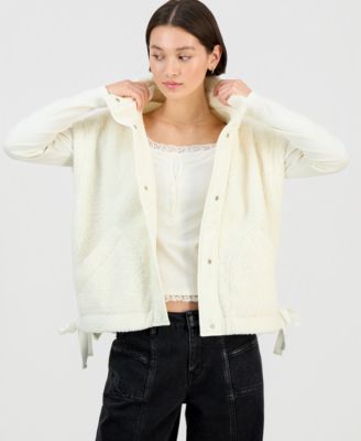 Sincerely Jules - Juniors' Faux-Fur Short-Sleeve Vest