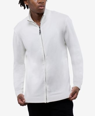 Men's Full Zip Mock Neck Sweater