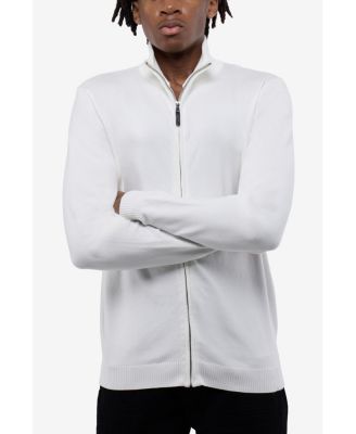 Men's Full Zip Mock Neck Sweater