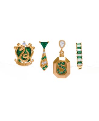 Harry Potter Slytherin House Crystal Earring Set